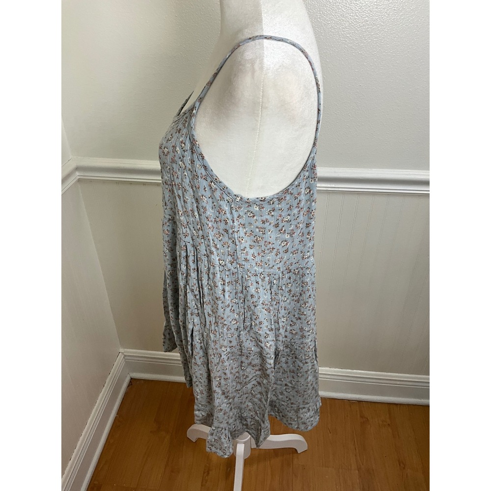 Her Entire Name Says Grace Floral Print Mini Dress Blue Sleeveless Women Size M - Picture 4 of 8